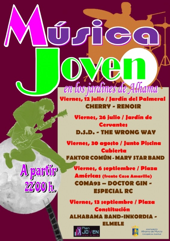 <span style='color:#780948'>ARCHIVED</span> - Friday 13th September Last of the free youth concerts cycle in Alhama de Murcia