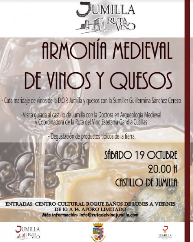 <span style='color:#780948'>ARCHIVED</span> - 19th October, cheese and wine tasting at the castle of Jumilla