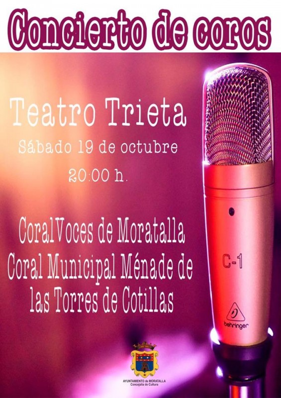 <span style='color:#780948'>ARCHIVED</span> - Saturday 19th October choral concert in Moratalla