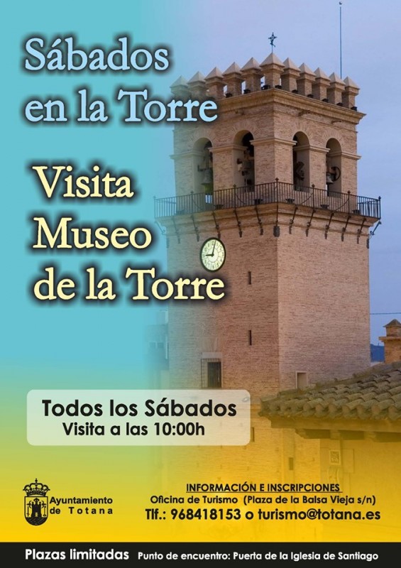 <span style='color:#780948'>ARCHIVED</span> - Every Saturday: free guided visits of Totana church tower and museum