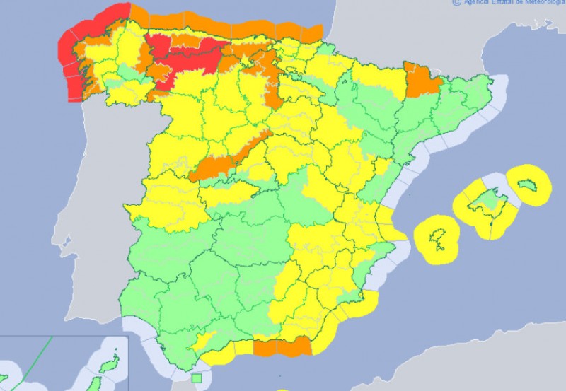 <span style='color:#780948'>ARCHIVED</span> - Severe weather alerts all over Spain, 80 cm of snow forecast in 48 hours in the north