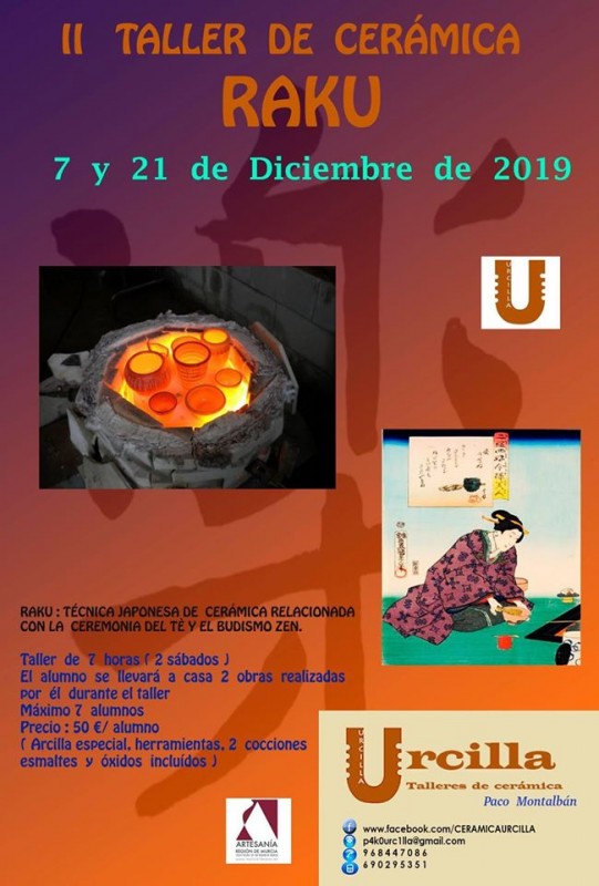 <span style='color:#780948'>ARCHIVED</span> - 7th and 21st December Raku workshop with Urcilla ceramics in Águilas
