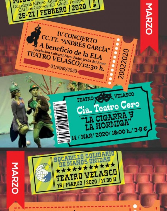 <span style='color:#780948'>ARCHIVED</span> - March 2020: cultural activities programme in Alhama de Murcia