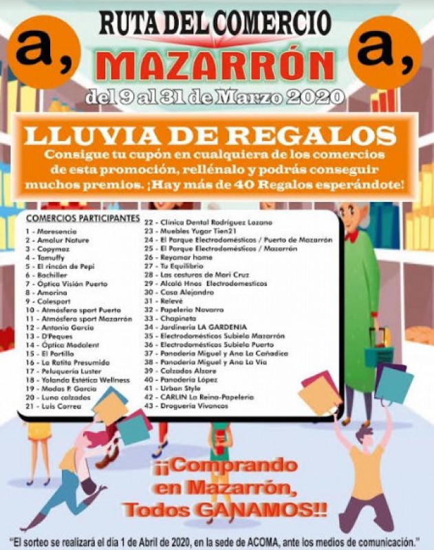 <span style='color:#780948'>ARCHIVED</span> - 9th to 31st March, shopping promotion with month-end prize draw in Mazarrón