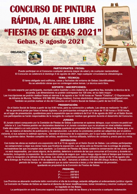 <span style='color:#780948'>ARCHIVED</span> - Open air speed painting competition at Gebas in Alhama de Murcia, August 8