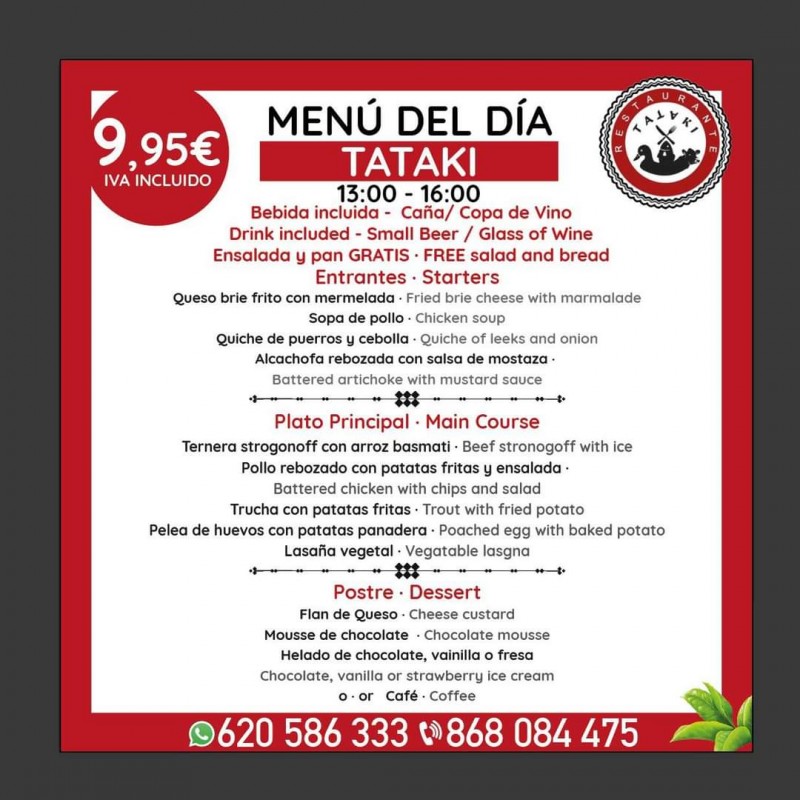 <span style='color:#780948'>ARCHIVED</span> - Tataki Restaurant Christmas Day offer: menu for 35 euros