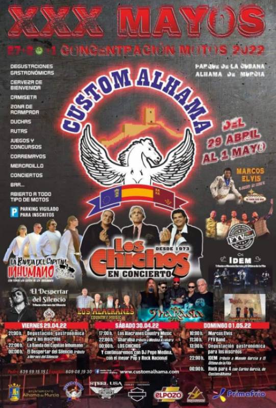<span style='color:#780948'>ARCHIVED</span> - April 29 to May 8 Los Mayos fiestas 2022 in Alhama de Murcia: full programme