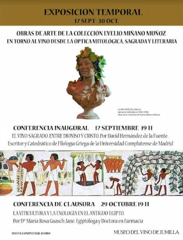 <span style='color:#780948'>ARCHIVED</span> - Until October 30 Exhibition in Jumilla illustrating the role of wine in the ancient world