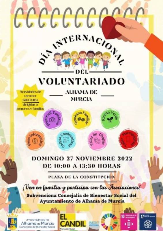 Alhama de Murcia organises events for International Volunteer Day 2022