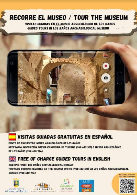 April 6 Free guided tour in Spanish of the historic thermal baths and museum of Alhama de Murcia