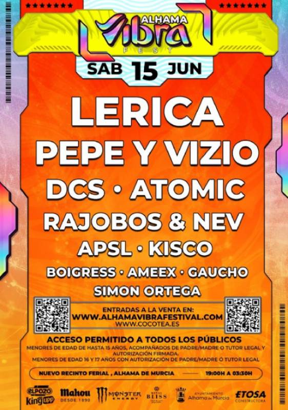 June 15 Alhama Vibra Fest music festival in Alhama de Murcia