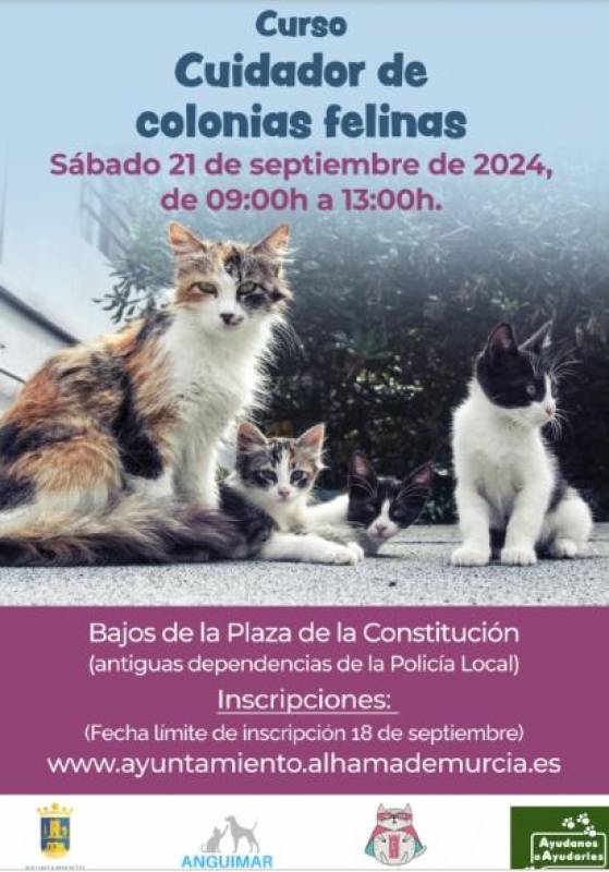 September 21 Course for cat colony caretakers in Alhama de Murcia