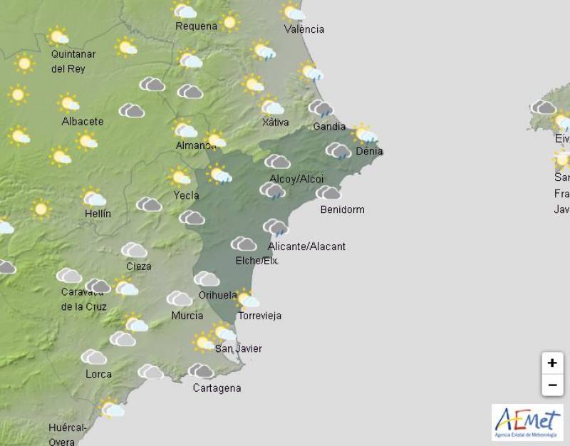 Sunny and warm before more rain: Alicante weather forecast Sept 16-19