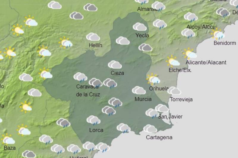 Murcia weekly weather forecast October 21-27: Come rain and shine