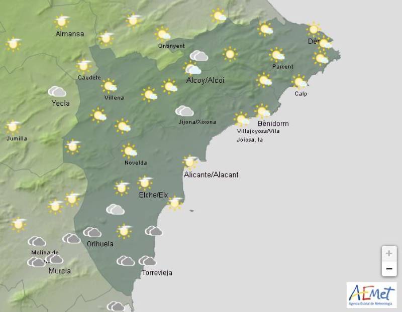 Alicante weather forecast May 5-8: Very mixed week ahead