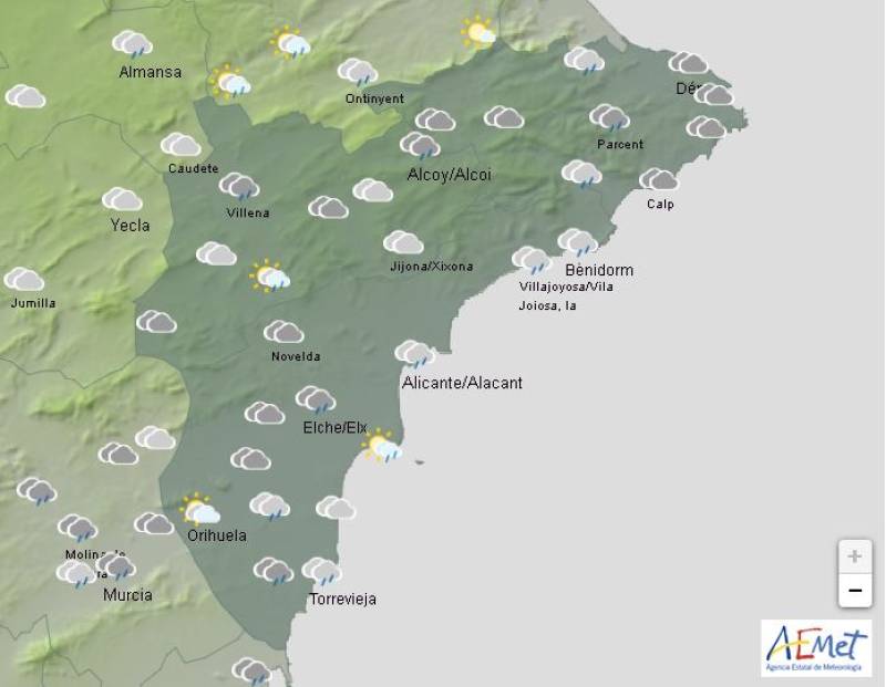 Alicante weather forecast May 5-8: Very mixed week ahead