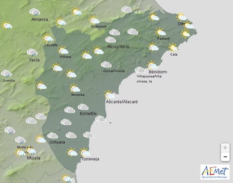 Alicante weather forecast May 5-8: Very mixed week ahead