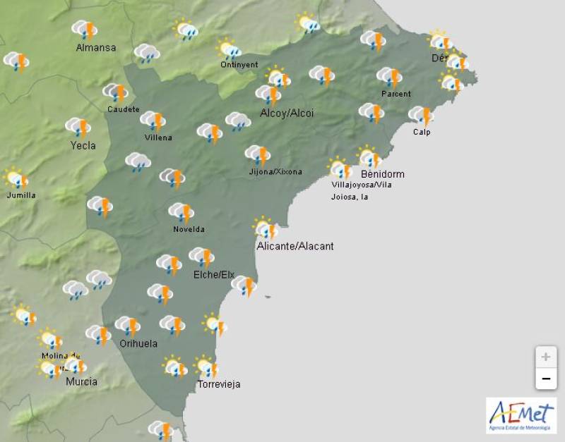 Alicante weather forecast May 5-8: Very mixed week ahead