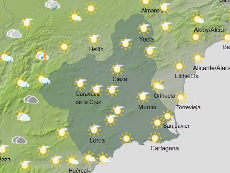 Up to 37 degrees in the shade this weekend: Murcia weather forecast May 29-June 1