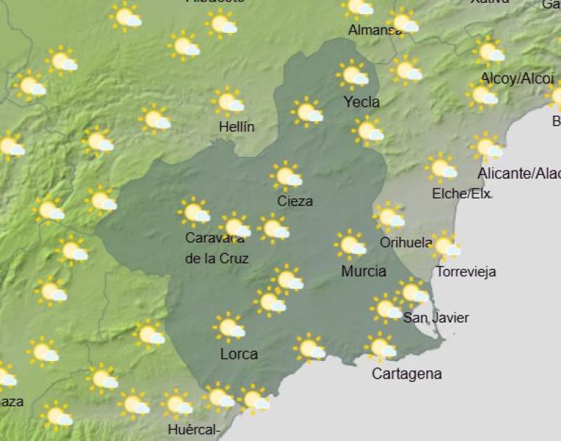 Up to 37 degrees in the shade this weekend: Murcia weather forecast May 29-June 1