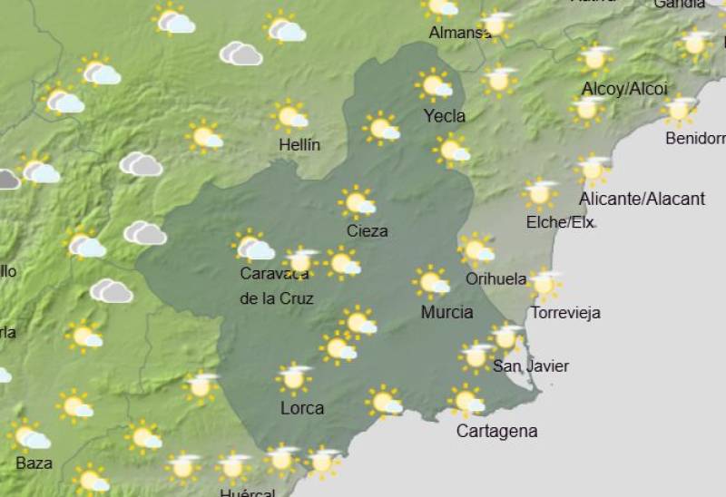 Murcia weekly weather forecast June 9-12