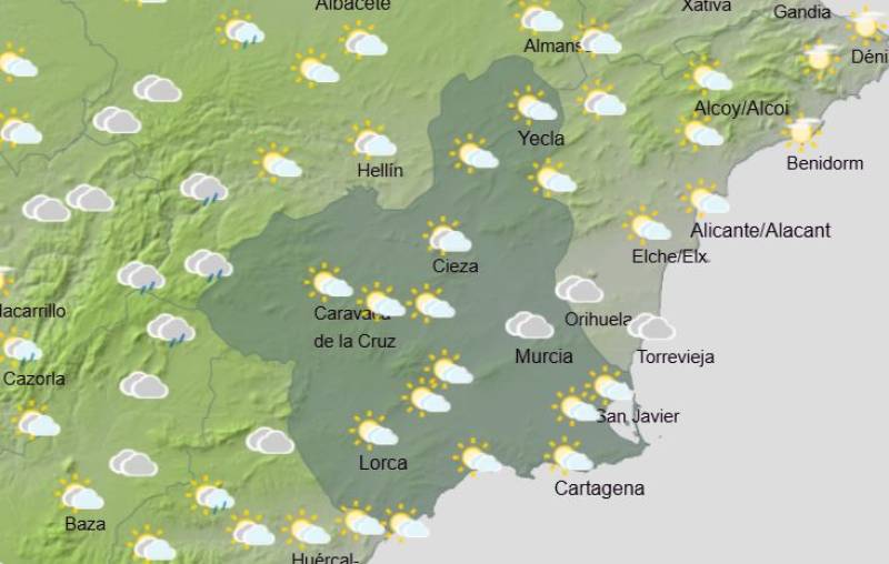 Murcia weekly weather forecast June 9-12