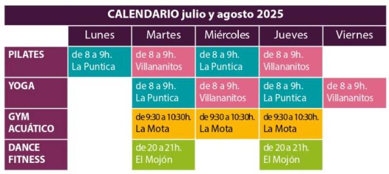 Free beach yoga, pilates and dance fitness classes in San Pedro del Pinatar this summer