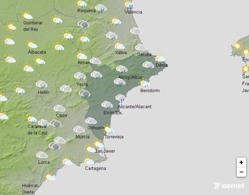 Showers and storms on the way: Alicante weather forecast July 7-10