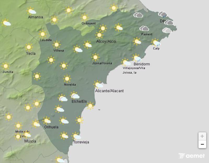 Showers and storms on the way: Alicante weather forecast July 7-10
