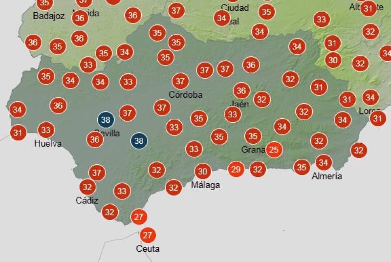 Andalucía weekend weather forecast August 14-17: Sun, heat and breezy conditions