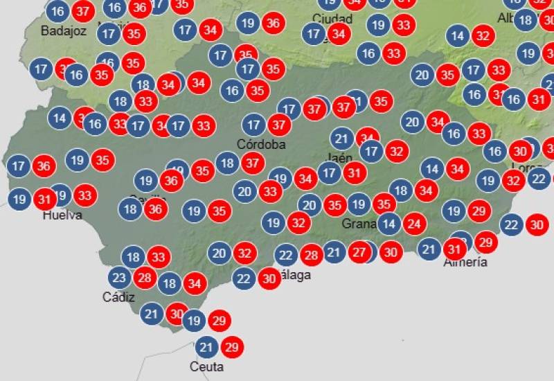 Andalucía weekend weather August 21-24: A mix of sun, clouds, and cooling breezes