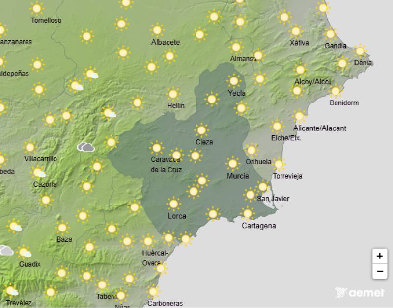 Murcia weekend weather forecast September 18-21