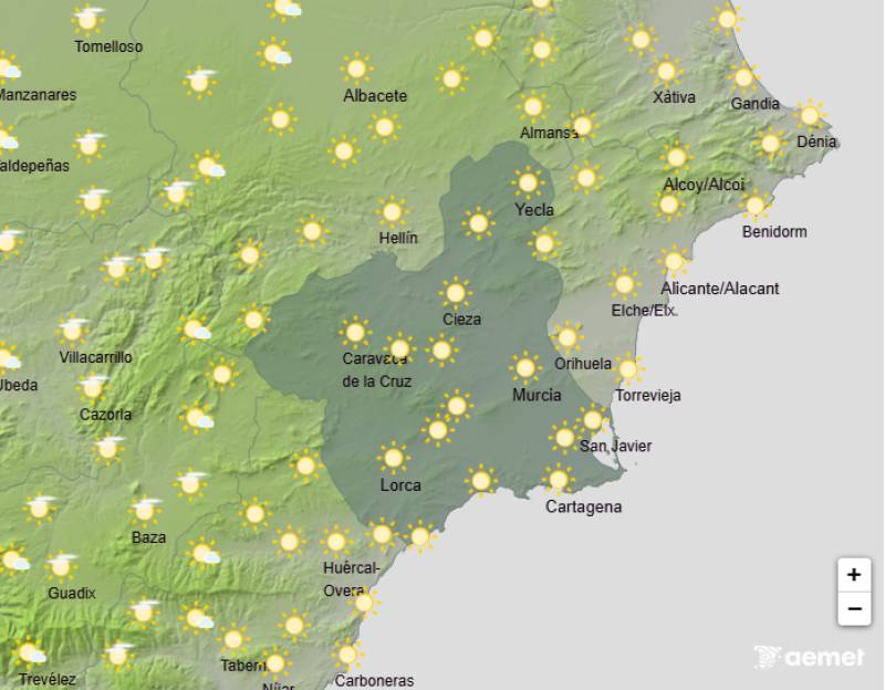 Murcia weekend weather forecast September 18-21
