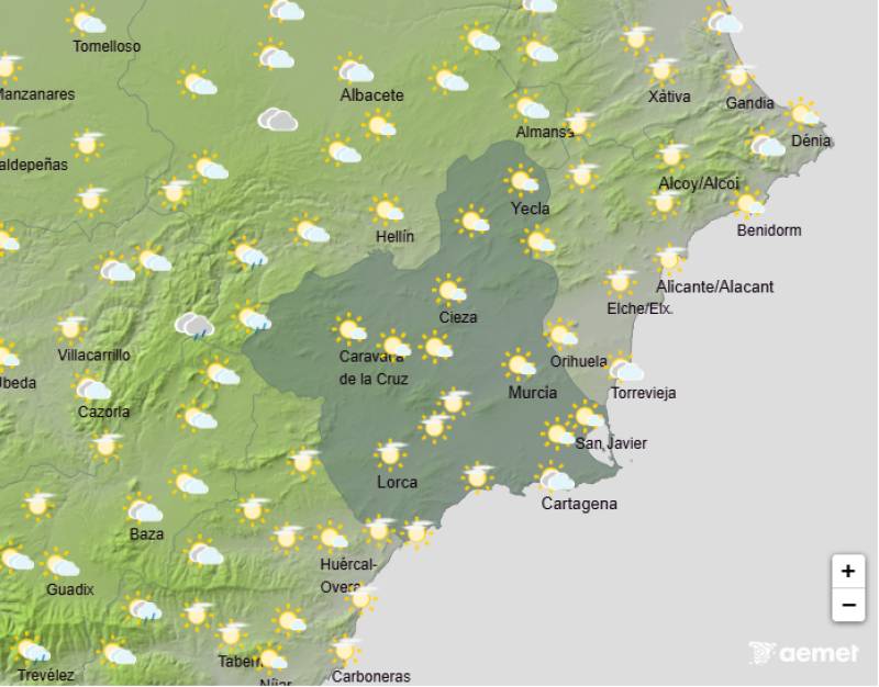 Murcia weekend weather forecast September 18-21