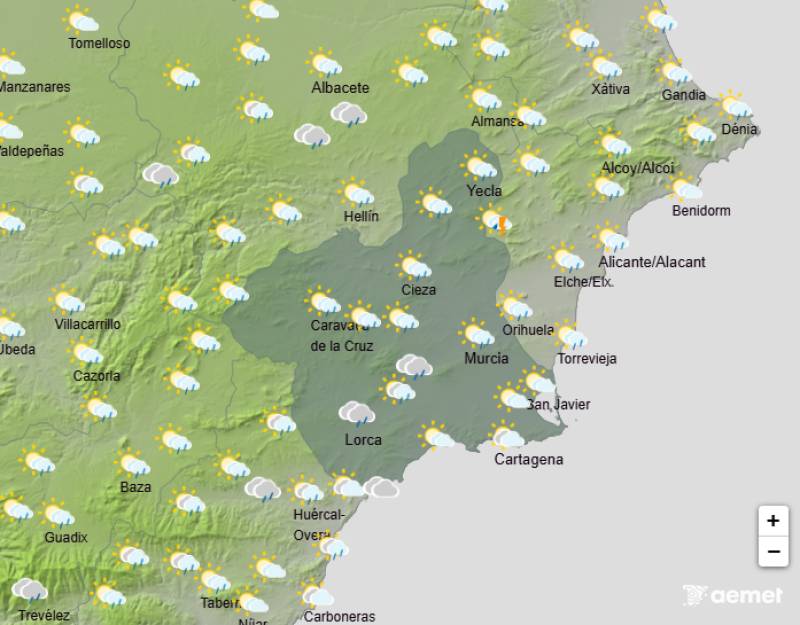 Murcia weekend weather forecast September 18-21