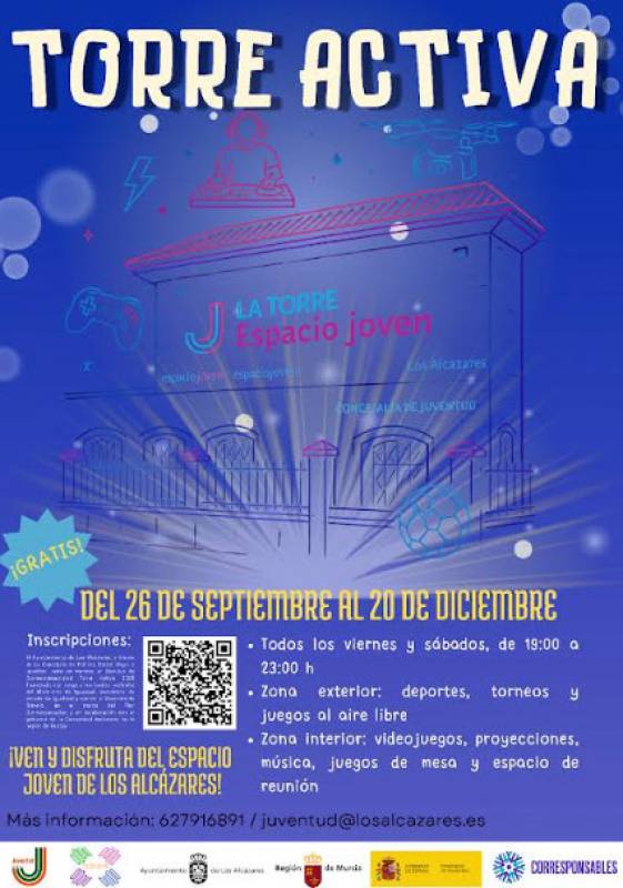 Registration open for 4th quarter Torre Activa programme for young teenagers in Los Alcázares