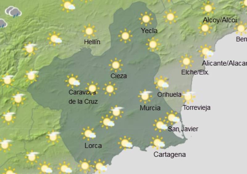 It's hotting up again: Murcia weekly weather forecast October 20-23