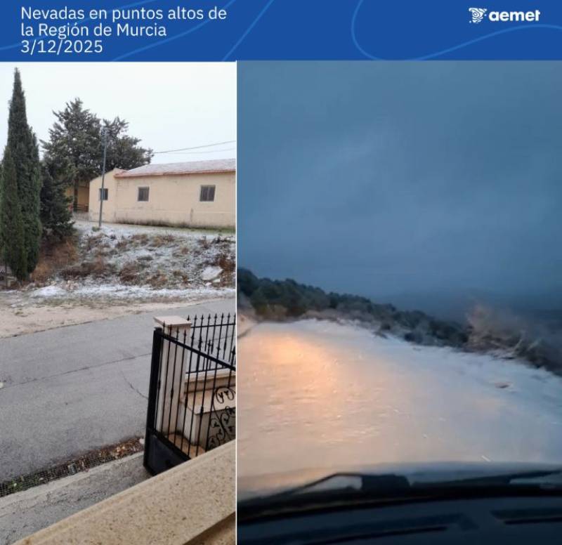 Snow in Murcia: Northern mountains see first snowflakes of the season