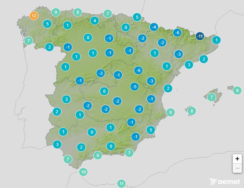 Alerts for freezing temperatures as Spain shivers through the coldest days of winter