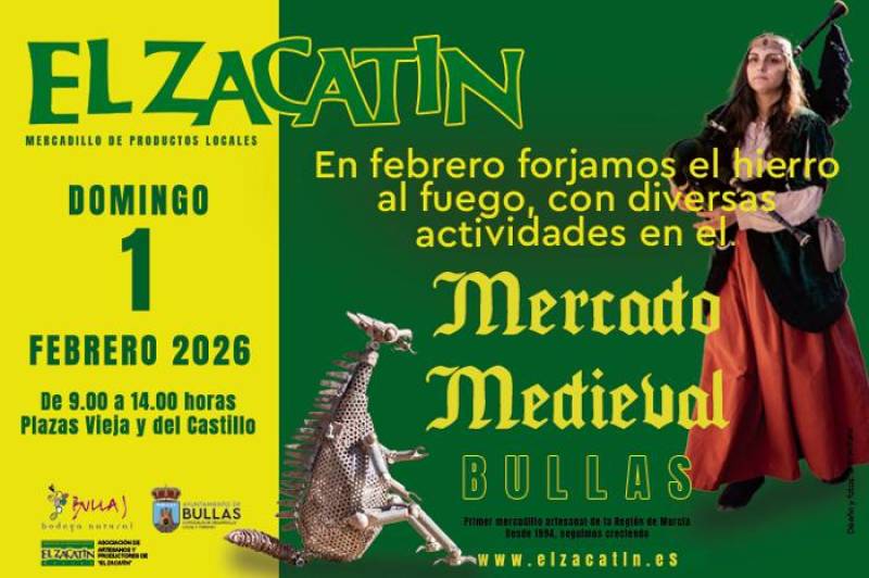 February 1 Medieval edition of the El Zacatin arts and crafts market in Bullas