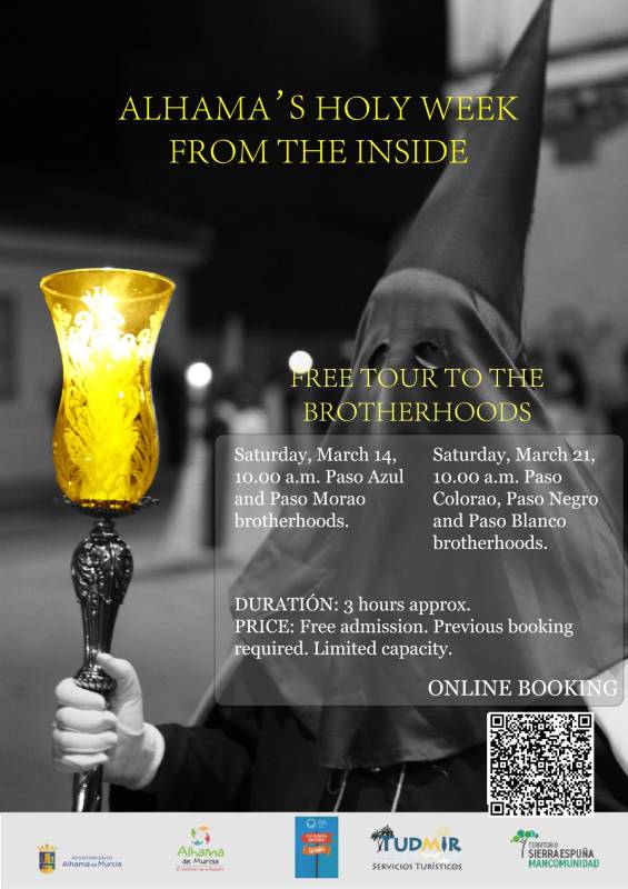 March 14 Free ENGLISH LANGUAGE TOUR: Inside the Holy Week of Alhama de Murcia
