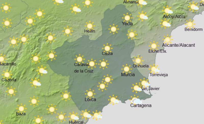 Murcia weekly weather forecast March 23-26