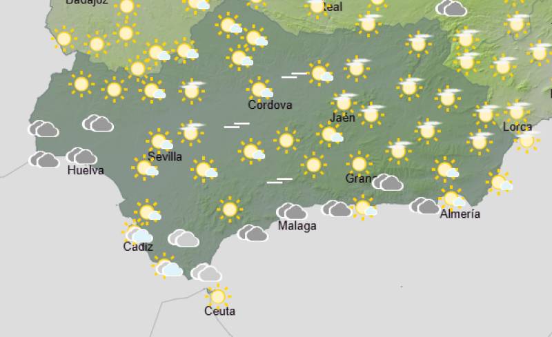 Andalucía weekend weather forecast April 9-12: Heat, mud rain and a cooler finish