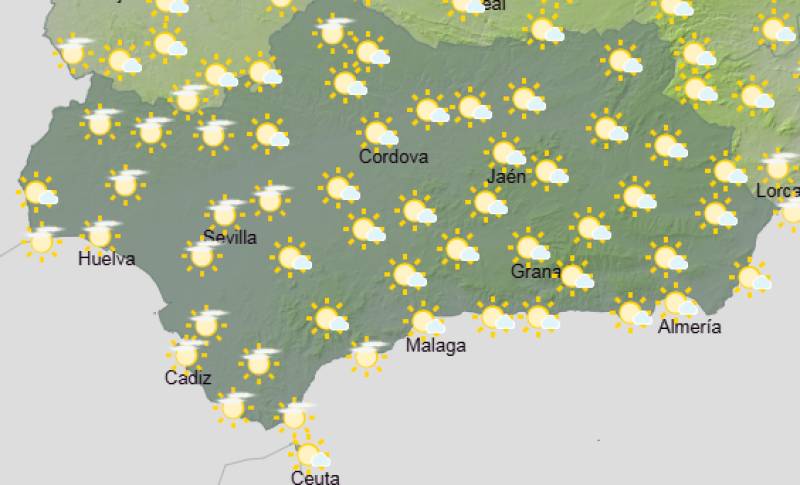 Andalucía weekend weather forecast April 16–19: Warm sunshine and a few cloudy spells