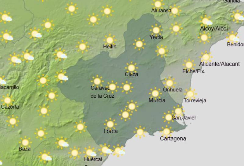 Murcia weekend weather forecast April 16-19: The summer starts here!