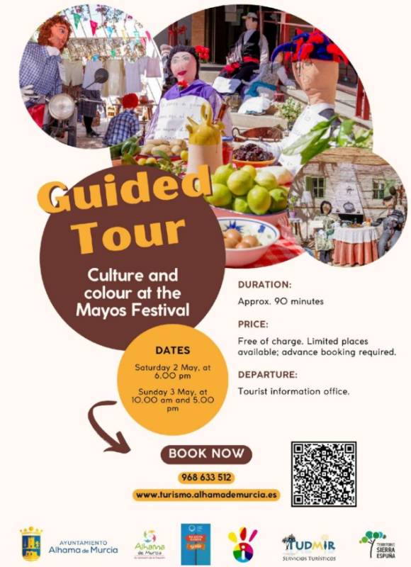 May 2 and 3 Free guided tours IN ENGLISH, The colour and Culture of the Los Mayos fiestas in Alhama
