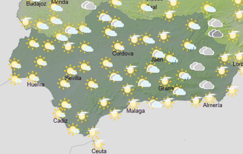 Andalucía weekly weather forecast April 20-23: Hot inland, breezier coast and a few showers