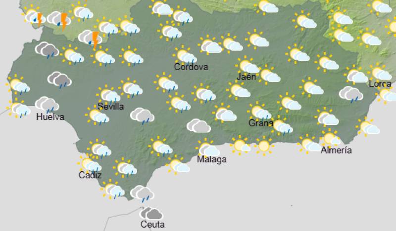 Andalucía weekend weather forecast May 14-17: Warm spells then windy and cloudier