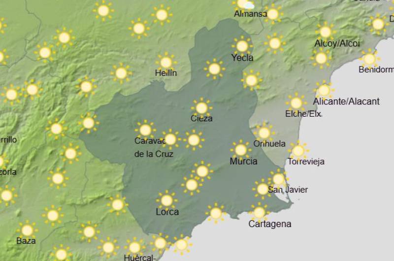 Calima and temperatures up to 37 degrees: Murcia weekend weather forecast May 28-31