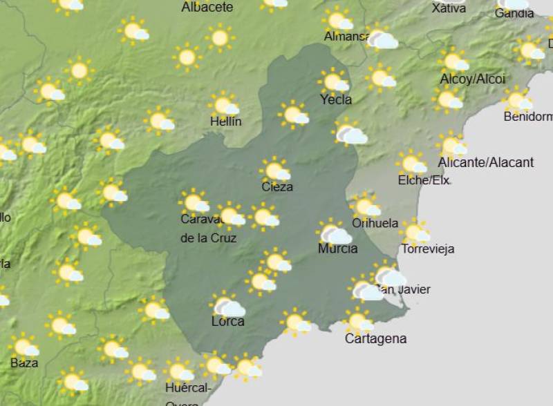 Heatwave backs off but it's still staying hot: Murcia weekend weather forecast July 9-12